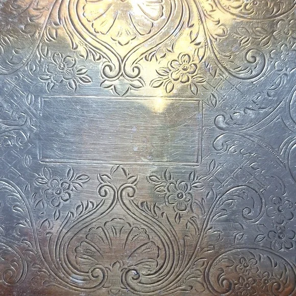 Elegant Silver Rectangular Serving Tray - Picture 3 of 4